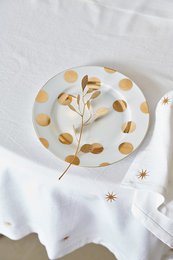 Plate Dot Delight White-Gold 23cm