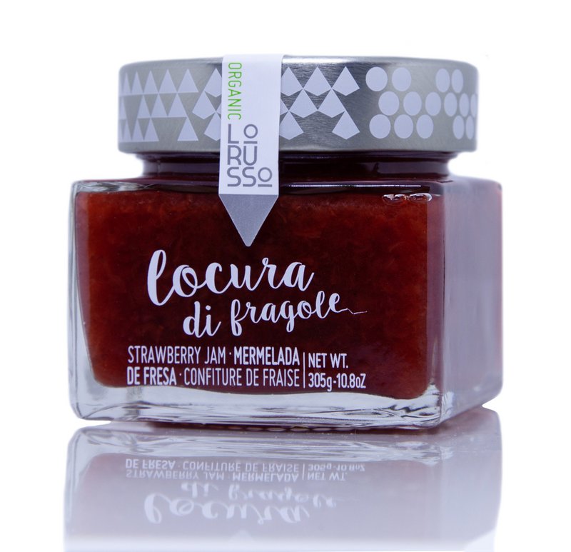 Marmellata di fragole gourmet biologica con 85% di frutta, 305 g