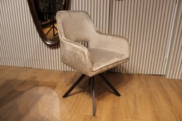 Spisestuestol Nova 360 Degree Roterbar Velvet Sand Taupe