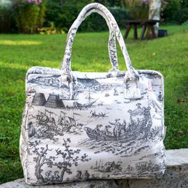 48h bedruckte Bio-Baumwolltasche – Der Hafen von Cherbourg