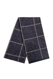 Mężczyźni Roman Check Scarf Navy-Ecru