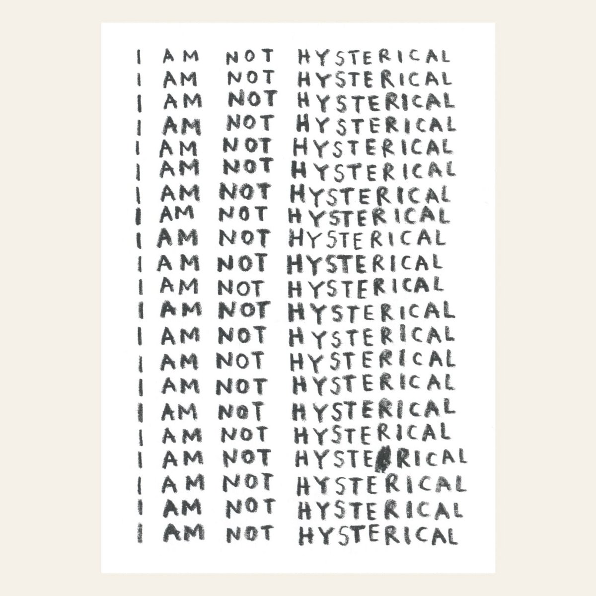 Risography Postcard - Hysterical - DIN A6