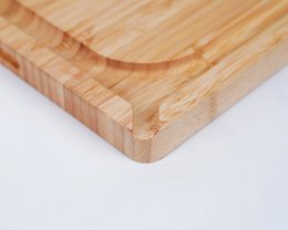 Kitchen accessories - KOTAI bamboo cutting board with juice groove and hidden handles - 40 x 30 x 2 cm