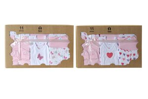 BABY SET 11 COTTON 32X24 0-6 MONTHS HEARTS 2 HIS BE169980