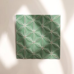 Grøn diamant geometrisk diamantvægpanel til moderne boligindretning