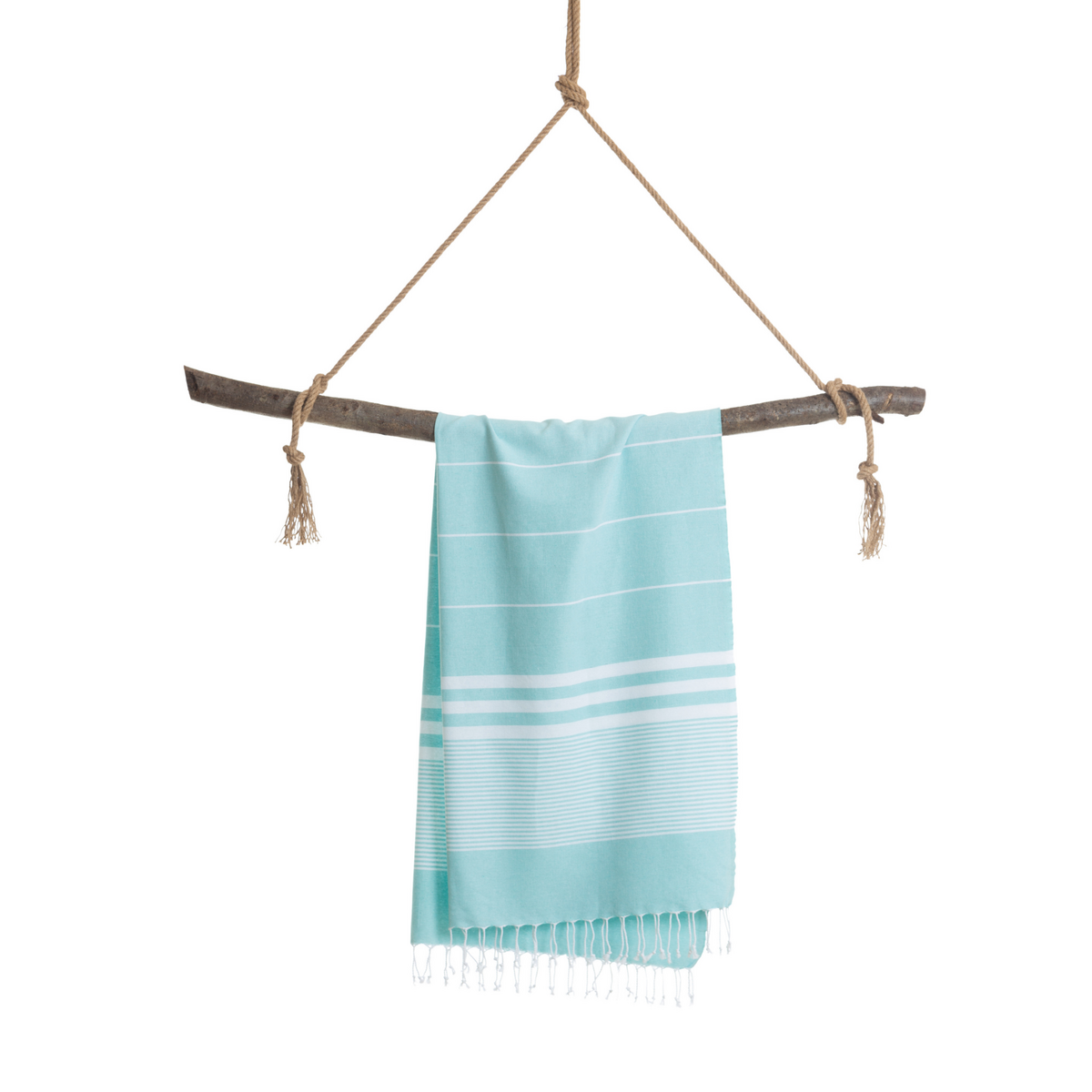 HANDDOEK TO GO MALIBU Katoenen strandlaken 180x100 cm | Sneldrogend | Turkoois | met geschenkdoos