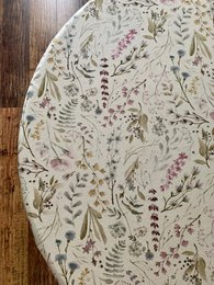 Round Tablecloth, Linen-Cotton Mix, Printed | Aitana
