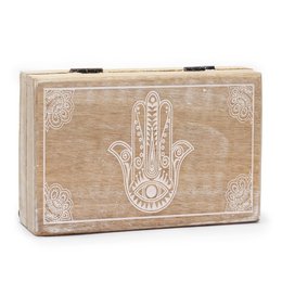 Wholesale Wooden Boxes and Trays with Buddha & Hamsa Design
