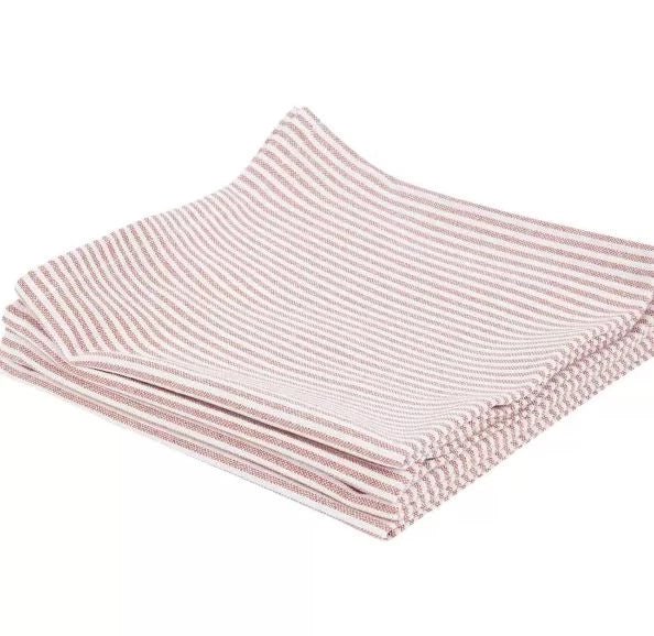 Corredor de la mesa »45 x 150 cm Matarrillo con rayas de brillo» Elegante choque de tela hecho de algodón »Reutilizable para bodas, celebración y gastronomía