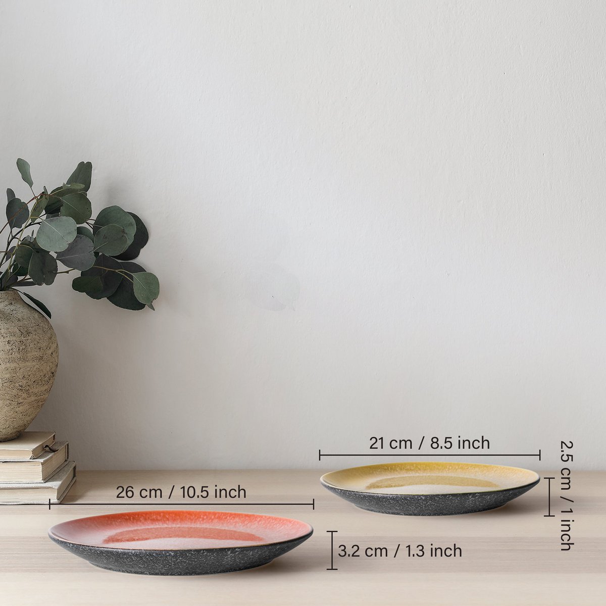 Teller Las Palmitas 6er Sæt 21-26 cm