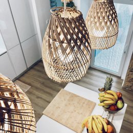 Ayana Rattan Lampshade Natural Cross - S