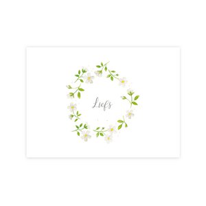 Postkarte (A6) mit Liebe im Jasminkranz