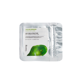 Green, gel-based cream product in a sealed package.