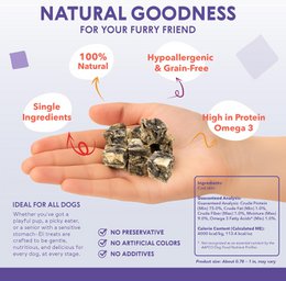 Dried Cod Skin Cubes Natural Single Ingredient Dog Treats 80g