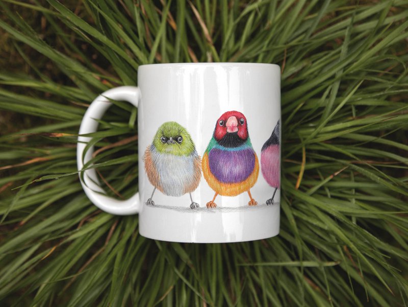 Keramische mok, Australische vogels, grappige mokken, dierenmok