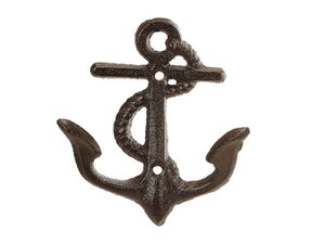 Anchor coat hook made of cast iron