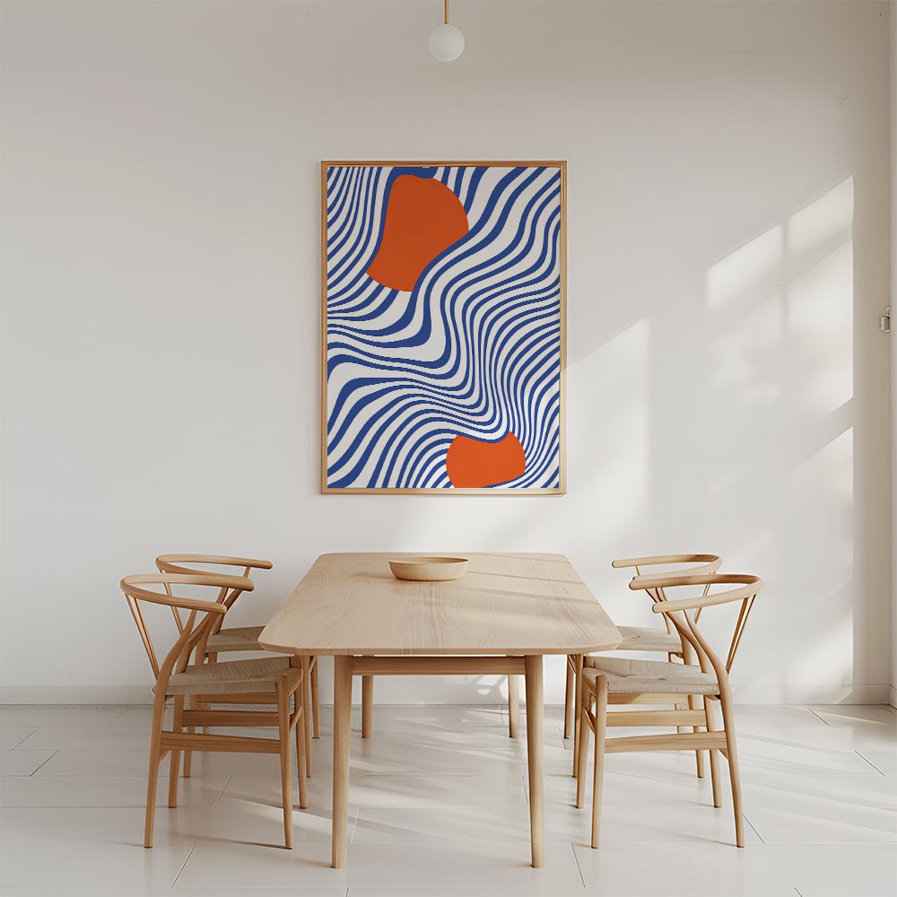 Abstracte Golven - Poster