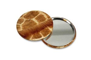 Pocket Mirror Small, Ø 60 mm, Skin Giraffe