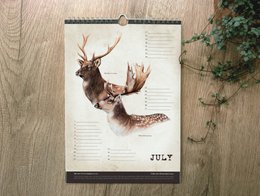 Hirsch-Geburtstagskalender, ewiger Kalender, umweltfreundlich