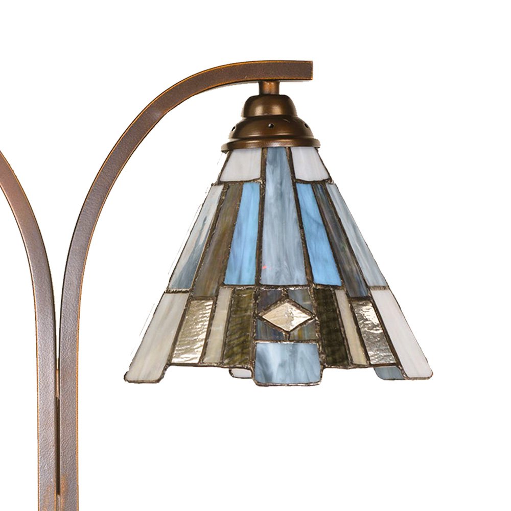 Tiffany Table Lampe 48x19x57 cm Verre brun