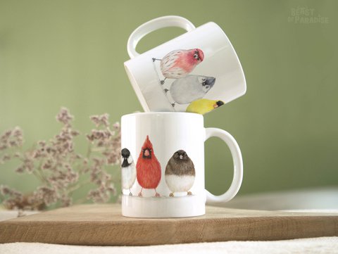 Keramische mok, Noord -Amerikaanse vogels, grappige mokken, dierenmok