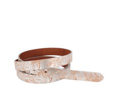 Gürtel Damen Leder Brillante schmal Silber