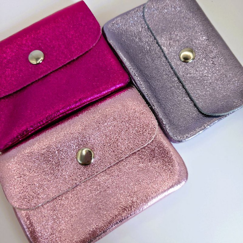 Mini pung metallic lilla