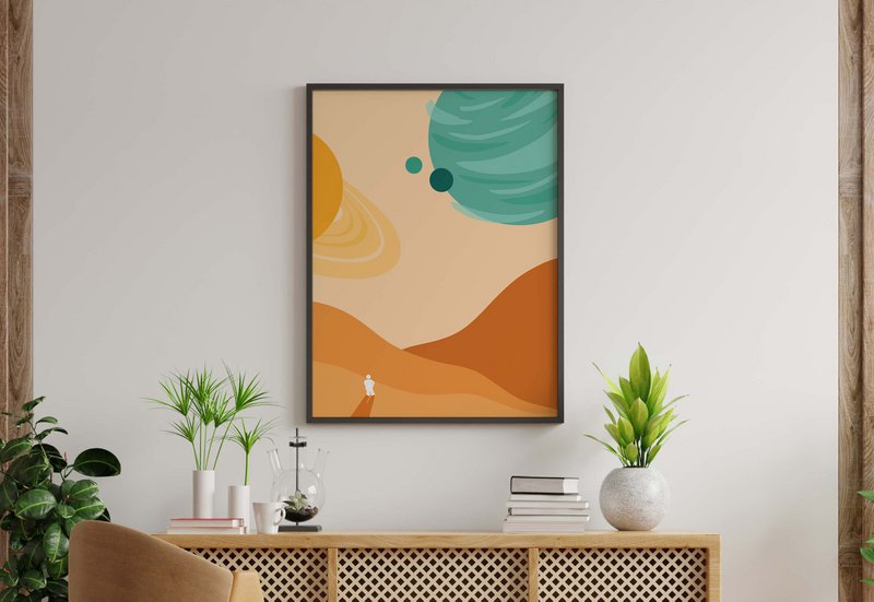 Intergalaktischer Spaziergang Poster