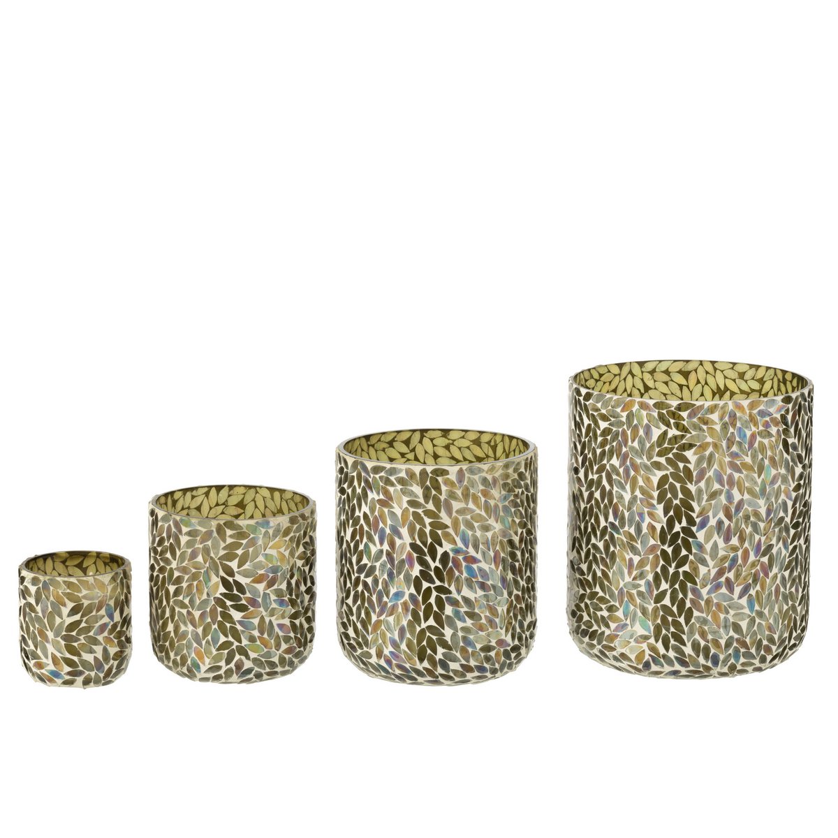 J-Line geurkaars Tea & Herbs - glas - groen - XL - 150U