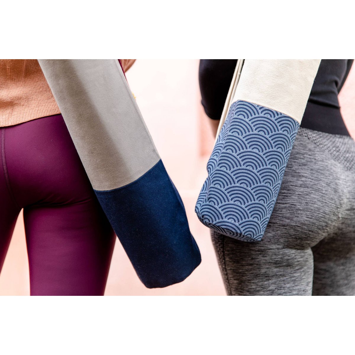 Bolsa de transporte para esterilla de yoga orgánica "Berenjena"
