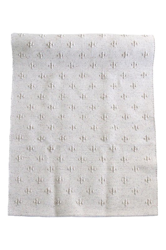 liz white woven cotton rug medium