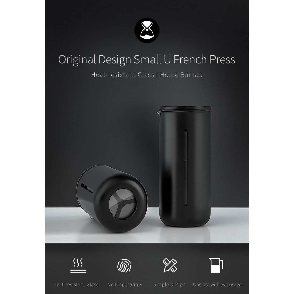 Timemore Presse Française Petit U Blanc 450ml