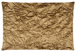  A crushed velvet cushion cover in a rich brown color. The fabric has a textured, crinkled appearance, creating a luxurious and cozy look.