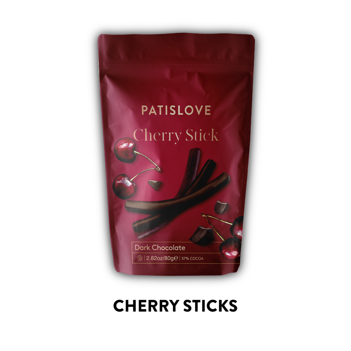 Kersenstick pure chocolade, 80 g