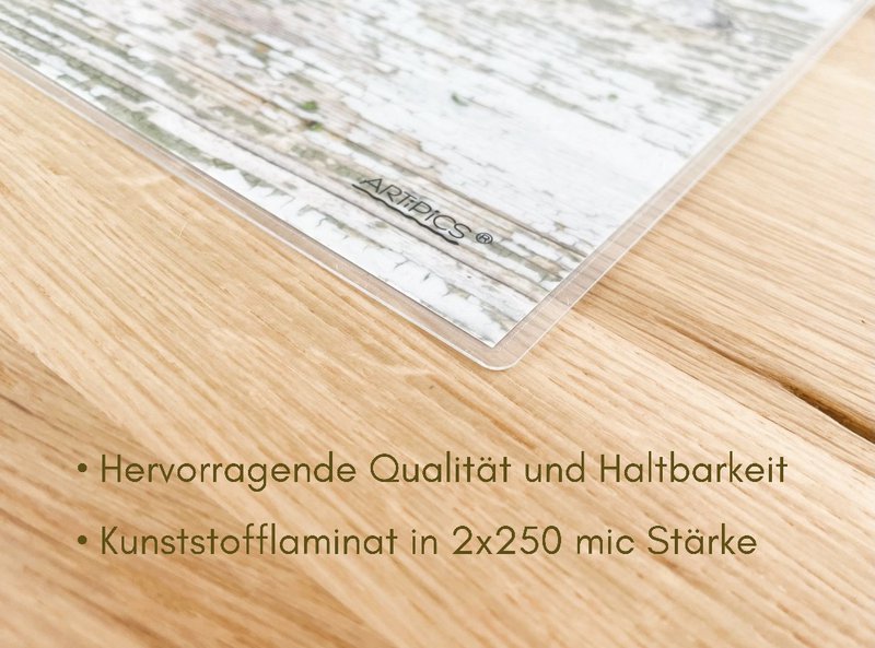 Placemat placemat wasbaar 4 stuks bloemen en kruiden van Artipics plastic placemats 42x30 cm placemats shabby tafeldecoratie landelijke stijl tafelonderzetters gasten gast cadeau