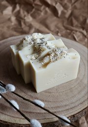 Naturlig sæbe "cremet havregryn" med kokosmelk, vegansk, palmeolie -fri
