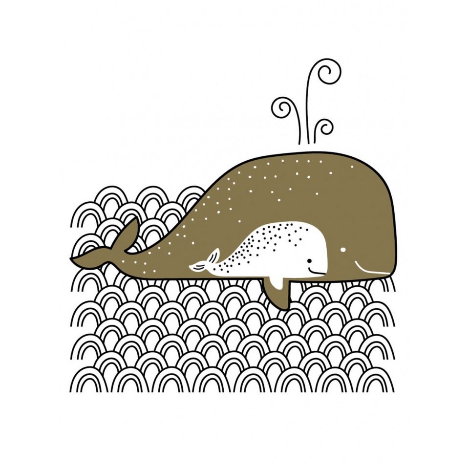 Paper poster - The whale and its calf