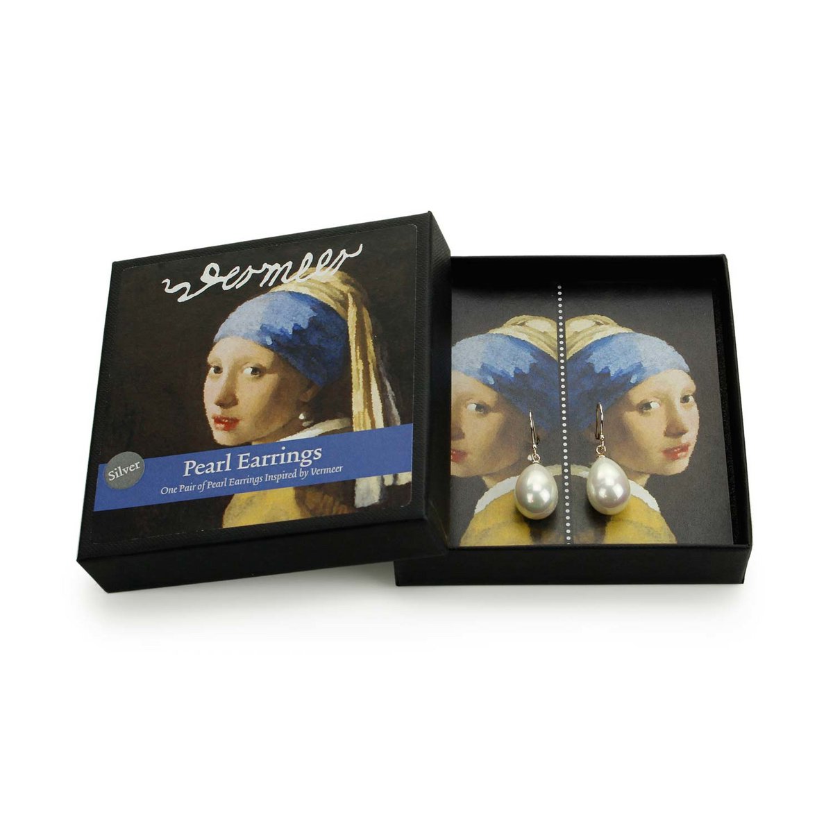 Pearl Earrings, Silver, Vermeer, Girl with the Pearl earring