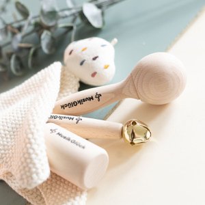 Musical toy baby set "GlücksBaby" | Sound toy made from regional wood | Baby toys and children's instruments from 1 year | 100% Made in Germany