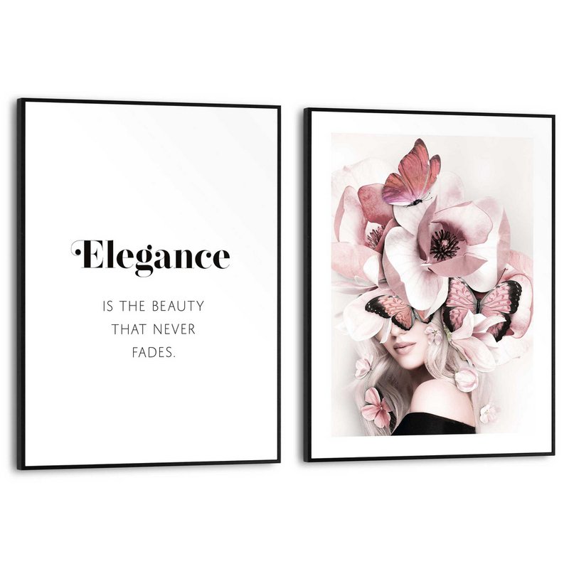 Malesæt Slim Frame Elegant Flower Woman 40x30