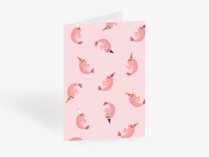 Grußkarte / Party Shrimps