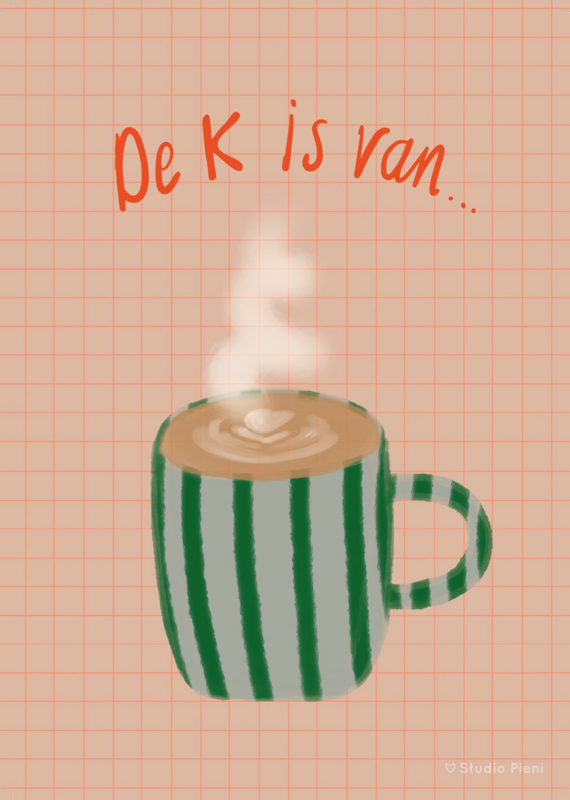 Posters A4 alfabet: de K is van....