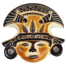 Wanddeko Mask Fruchtbarkeit braun