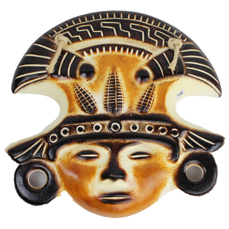 Wall decoration Mask fertility brown