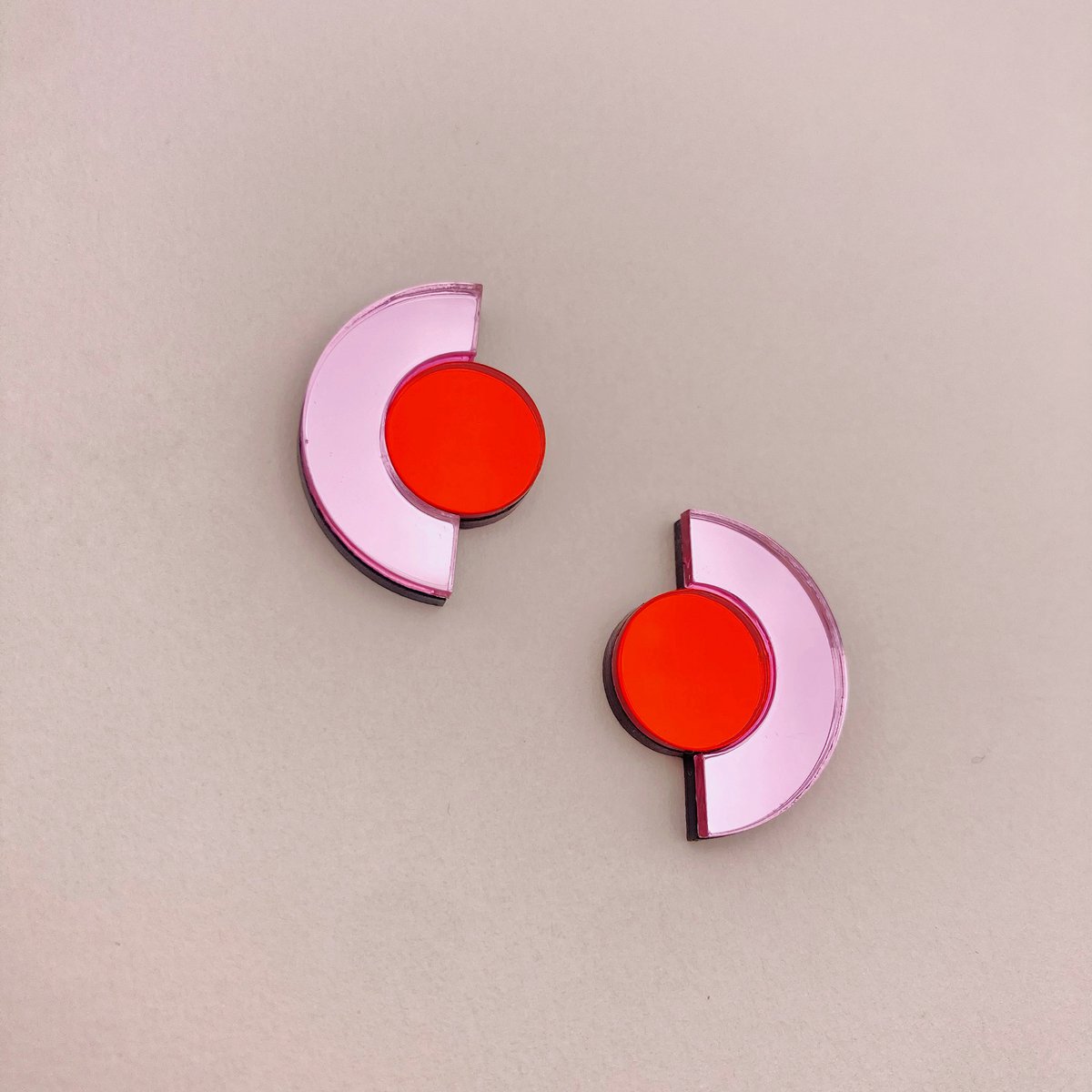 Mirror chip earrings - Roseline