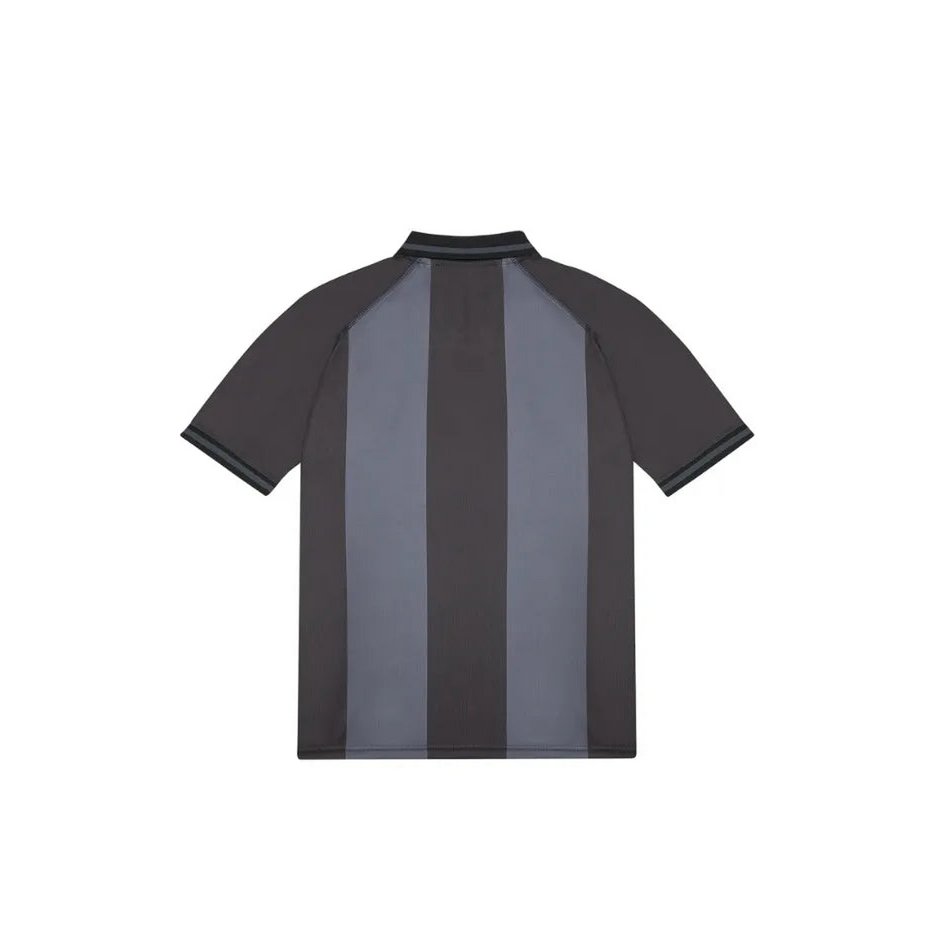 Horda Football Style Recycled Mesh Polo Dark Grey