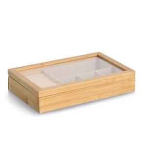 Schmuckkästchen, Bambus/MDF/Glas FSC 100%