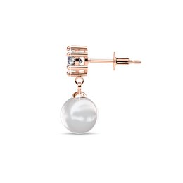 Pauline Earrings - Rose Gold and Crystal