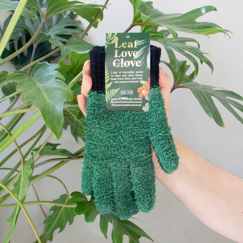 Leaf Love Gloves - Rękawiczki z mikrofibry do odkurzania roślin