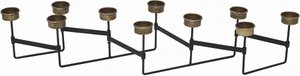 Metal candle holder - Harmonica | 60 cm | Metal tea light holder | Dinner table decoration | Christmas decoration | table christmas decoration | Black